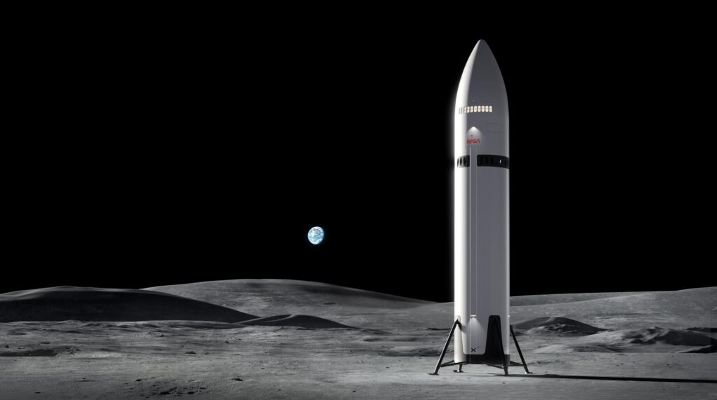 Starship HLS on the lunar surface (artist concept)