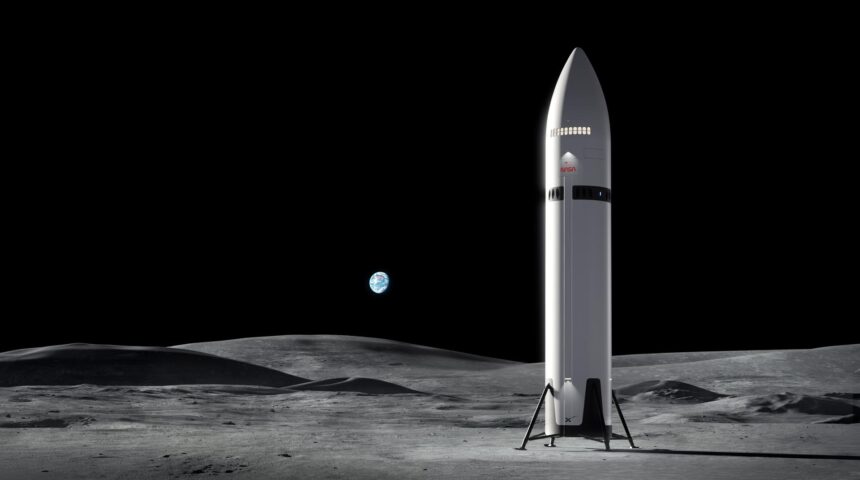 Starship HLS on the lunar surface (artist concept)