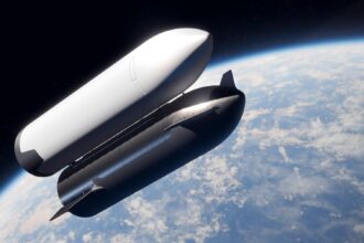 Starship propellant depot transfer (artist concept)