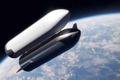 Starship propellant depot transfer (artist concept)